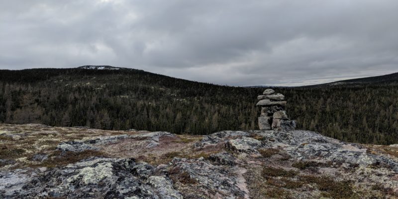 Cairn at the top of a hill