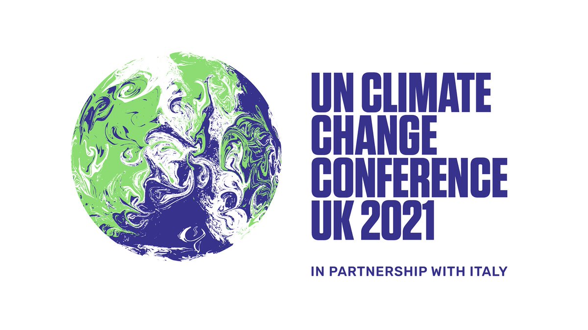 Infographic advertising the UN Climate Change Conference UK 2021