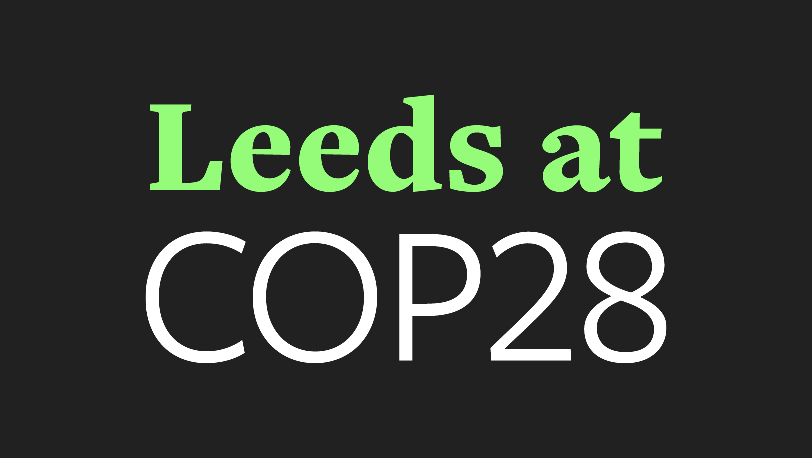 University of Leeds at COP28: Meet the delegation